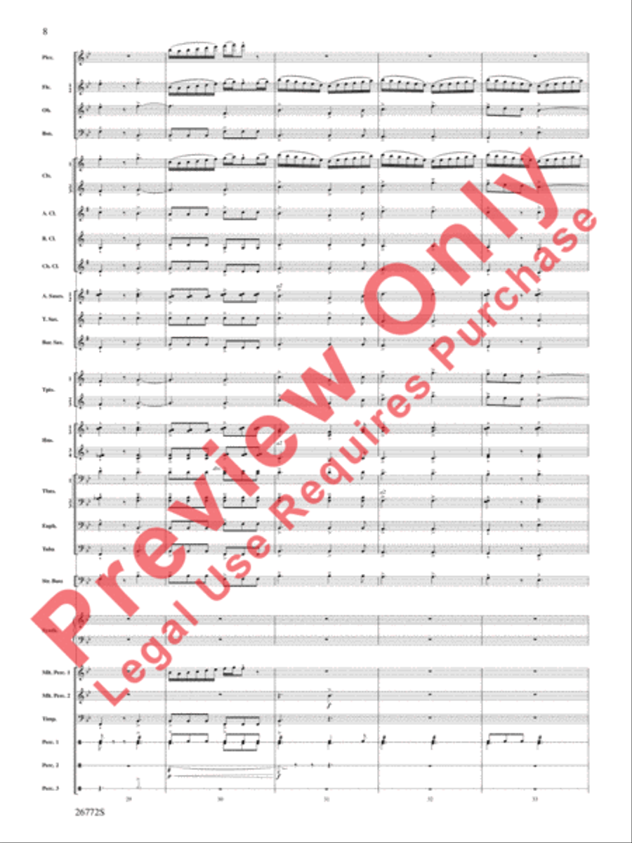 March: The Lion's Gate (Movement 1 from Sea to Sky) Concert Band scores gallery preview page 9