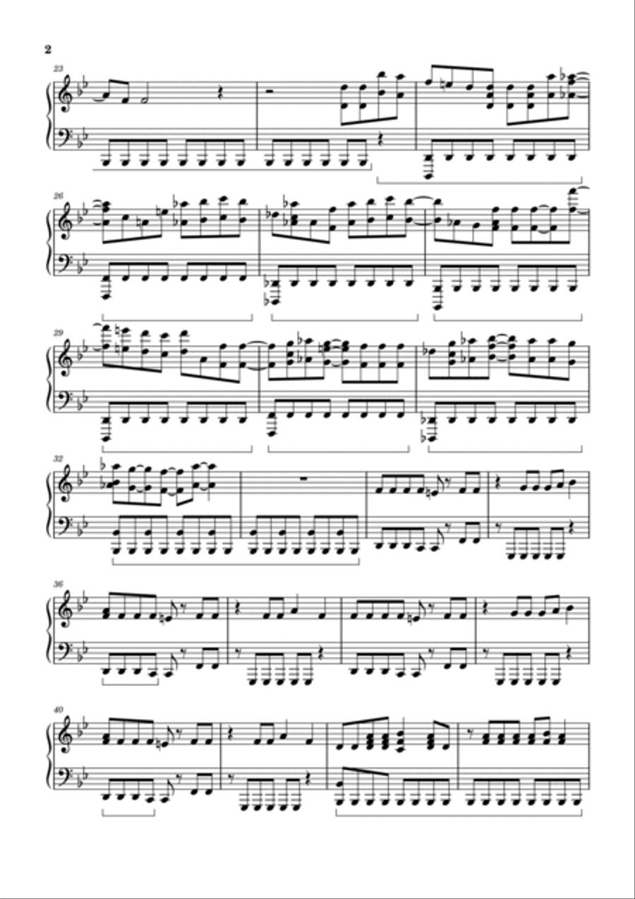 Shake The Disease Piano Solo scores gallery preview page 2