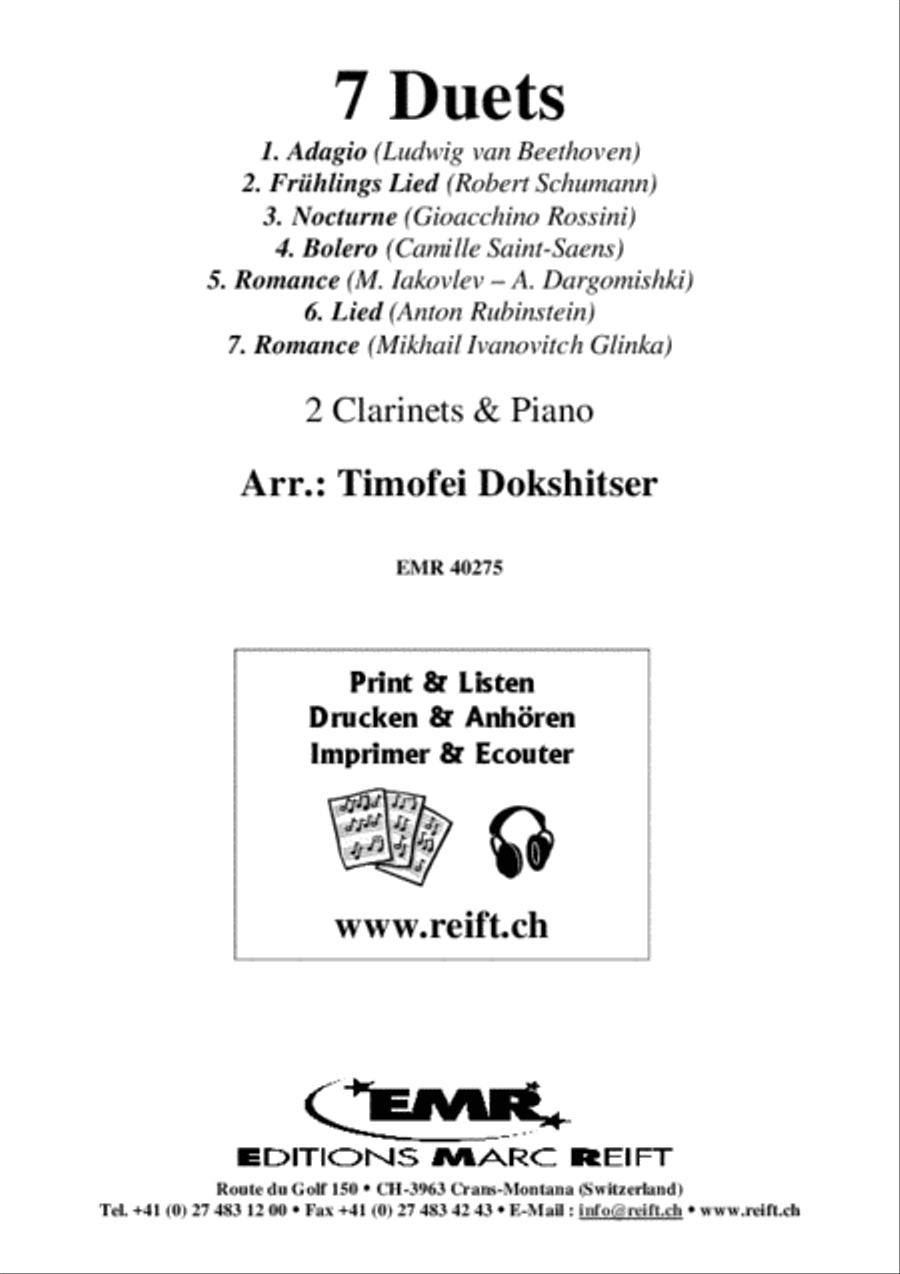 7 Duets Clarinet Duet scores gallery preview page 2