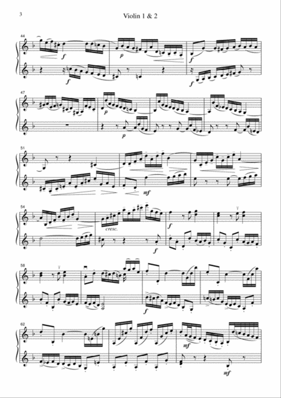 Bach Chaconne, for 2 Violins, VN204 Violin Solo scores gallery preview page 3