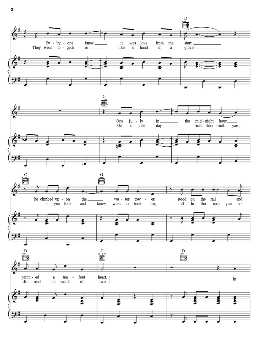 John Deere Green Piano, Vocal, Guitar scores gallery preview page 2