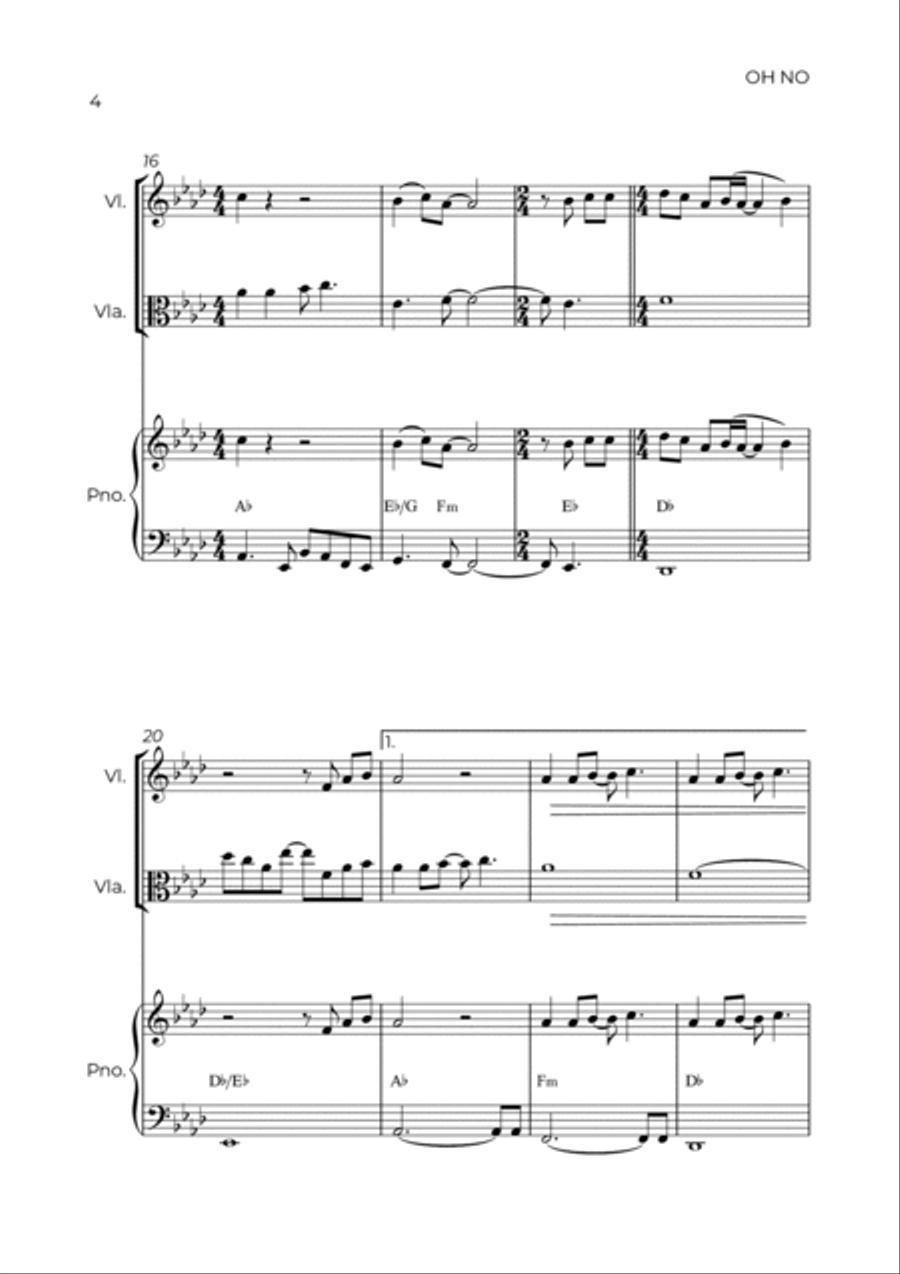Oh No String Duet scores gallery preview page 4