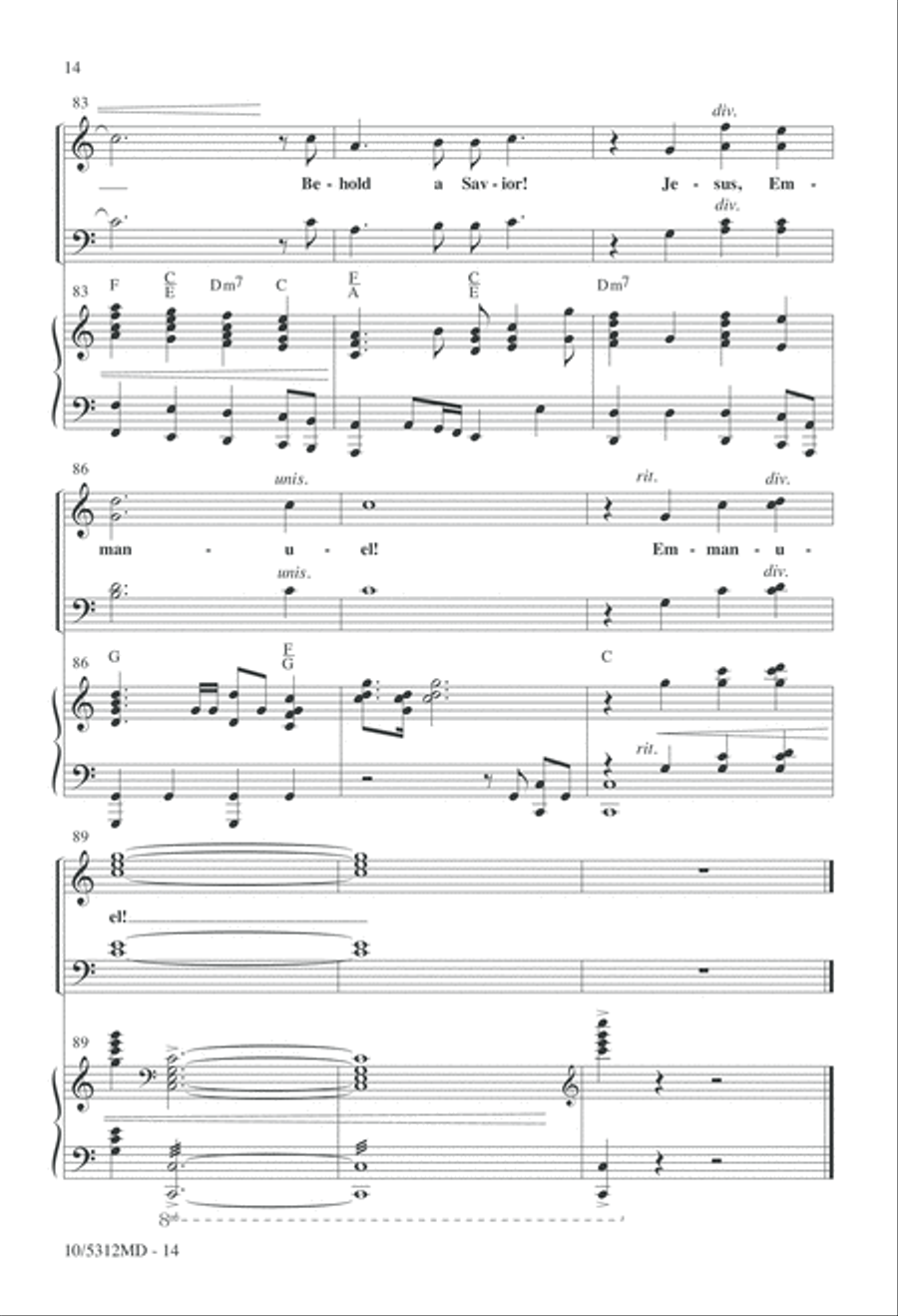 Behold a Savior! Behold a Savior! 4-Part scores gallery preview page 14