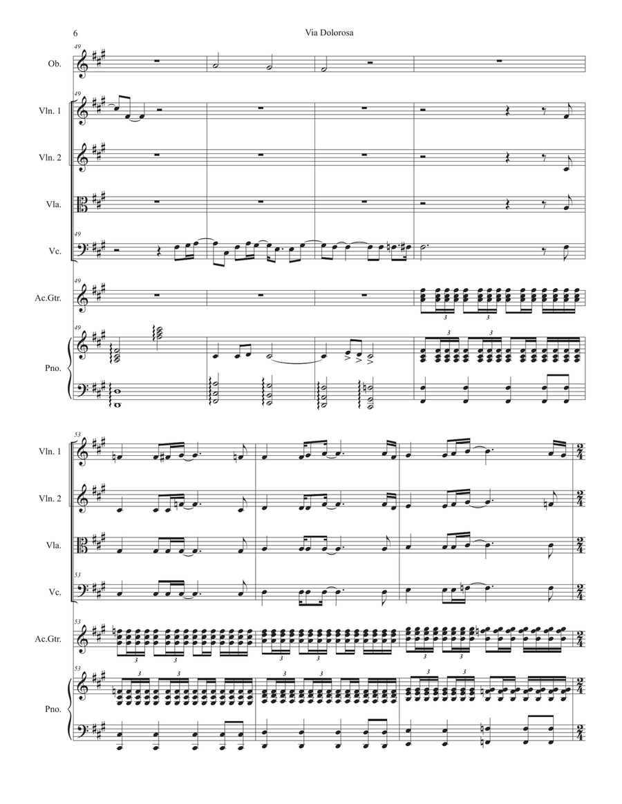 Via Dolorosa String Quartet scores gallery preview page 6