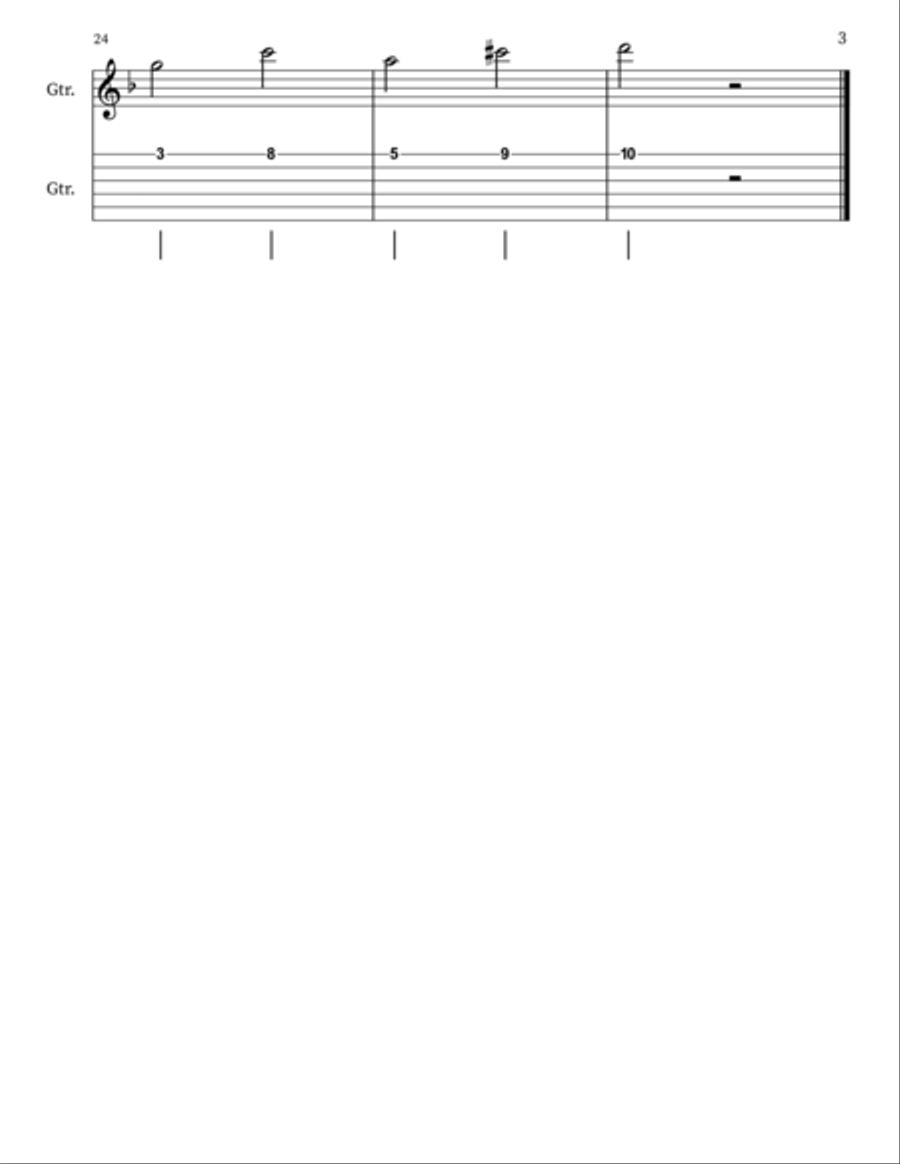 Gravity Falls (Main Theme) Acoustic Guitar scores gallery preview page 3