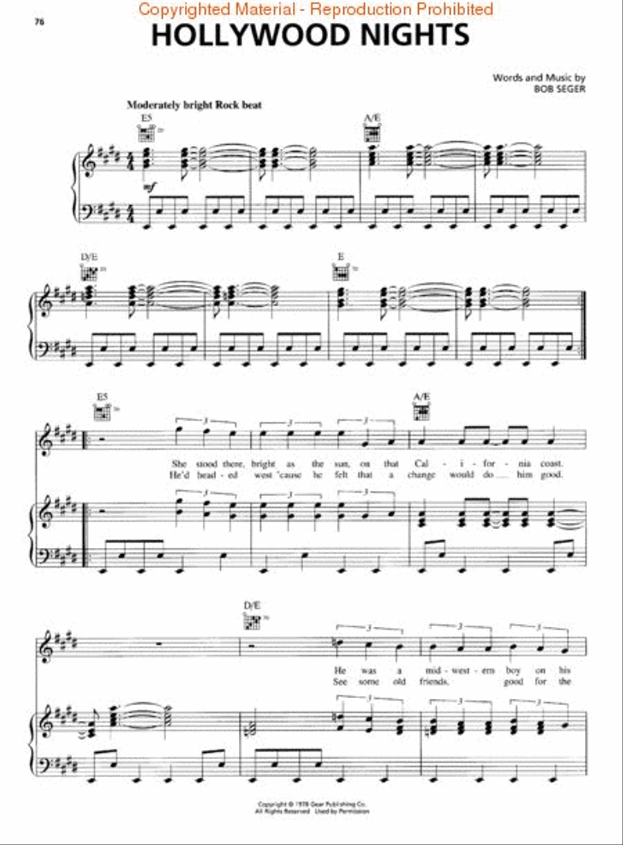 Bob Seger Anthology Piano, Vocal, Guitar scores gallery preview page 2