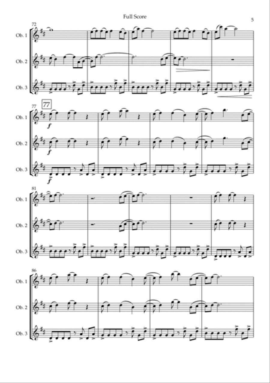 Without You Woodwind Trio scores gallery preview page 5