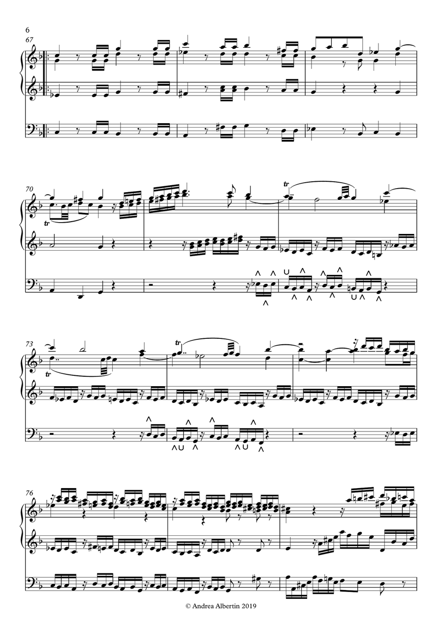 Adagio and Allegro (Fantasia) KV 594, arrangement for organ