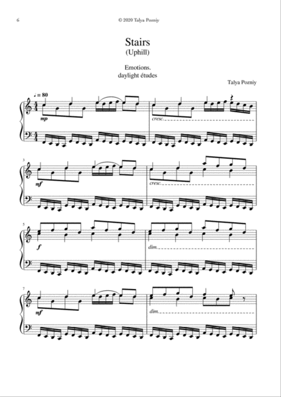 Emotions. Daylight Etudes. by Talya Pozniy Piano Method scores gallery preview page 6