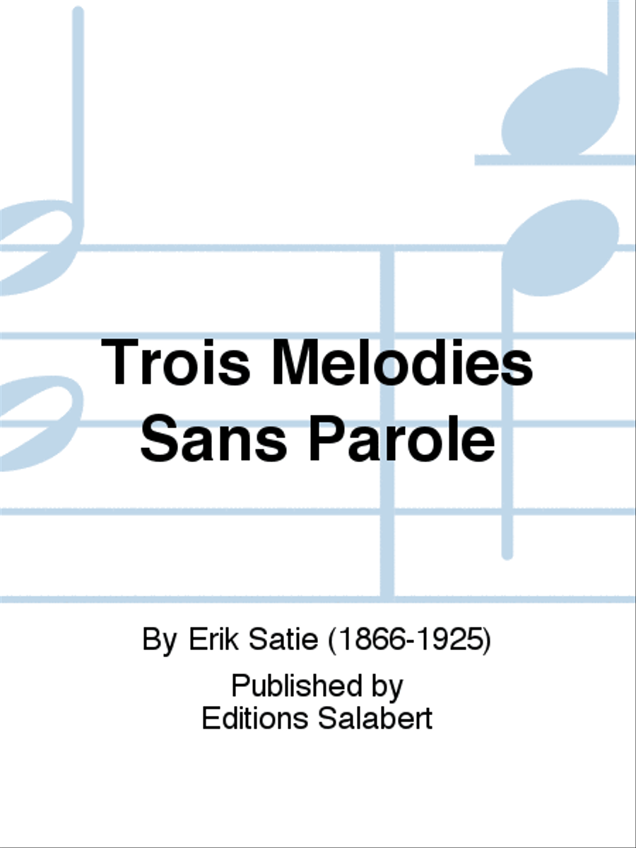 Trois Melodies Sans Parole Voice Solo scores gallery preview page 1