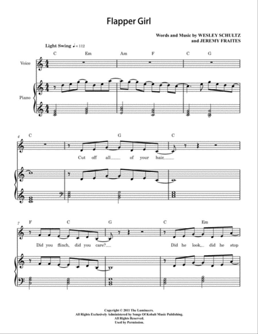 Flapper Girl Voice scores gallery preview page 1