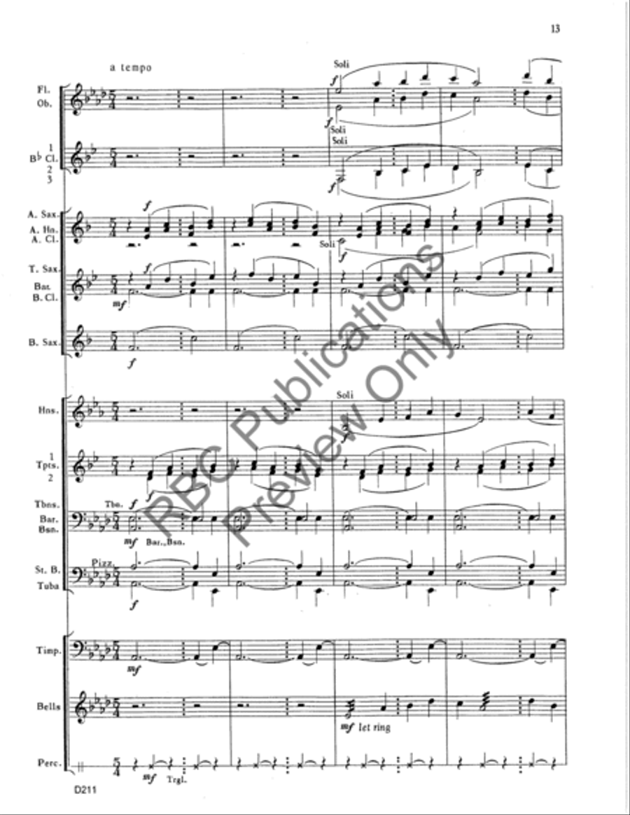 Gentle Journey Concert Band scores gallery preview page 14