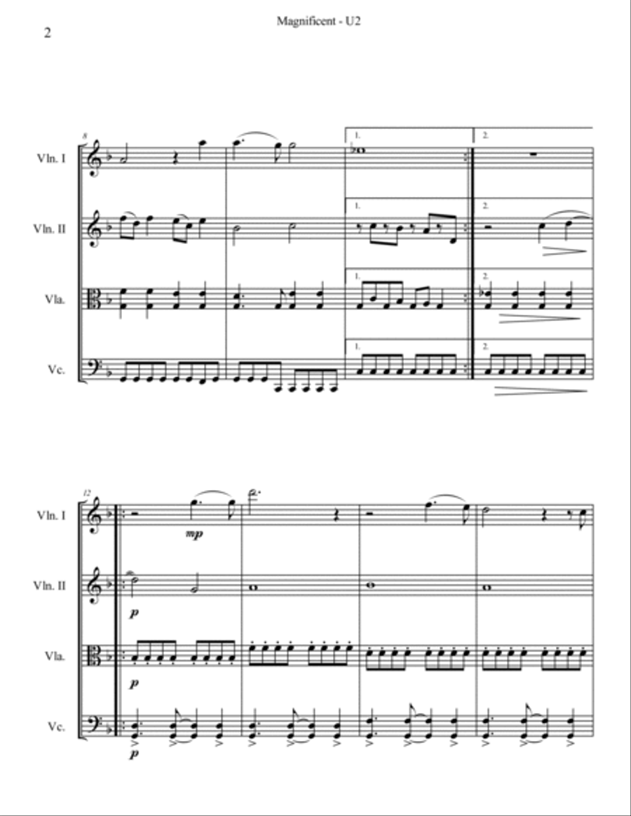 Magnificent String Quartet scores gallery preview page 6