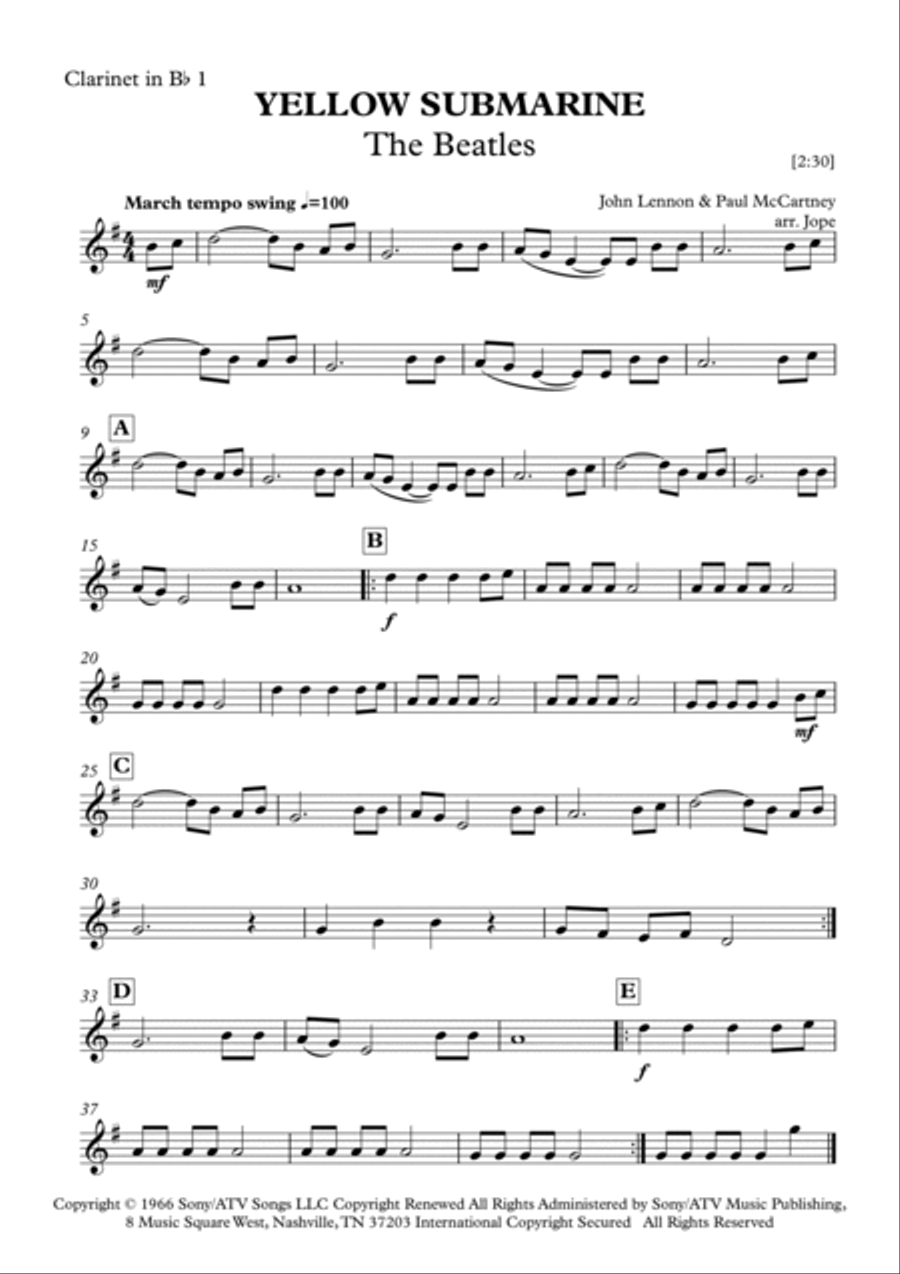 Yellow Submarine Yellow Submarine Woodwind Ensemble scores gallery preview page 5