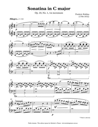 Sonatina in C Op 20 No 1 (Kuhlau)