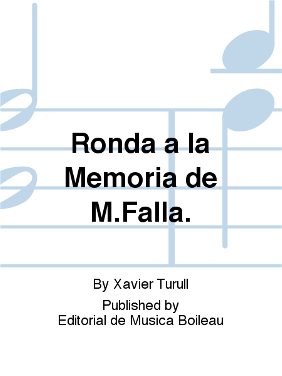 Ronda a la Memoria de M.Falla. Guitar scores gallery preview page 1