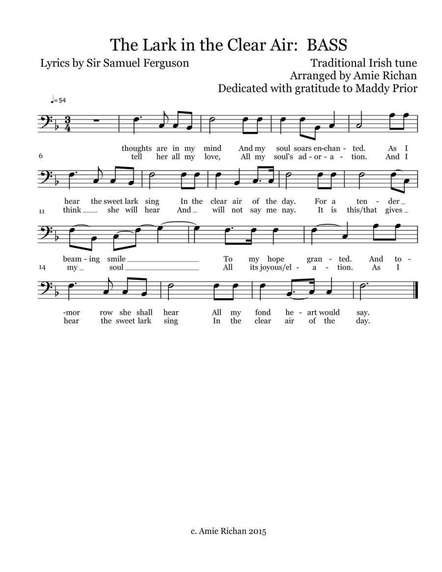 The Lark in the Clear Air 3-Part scores gallery preview page 3