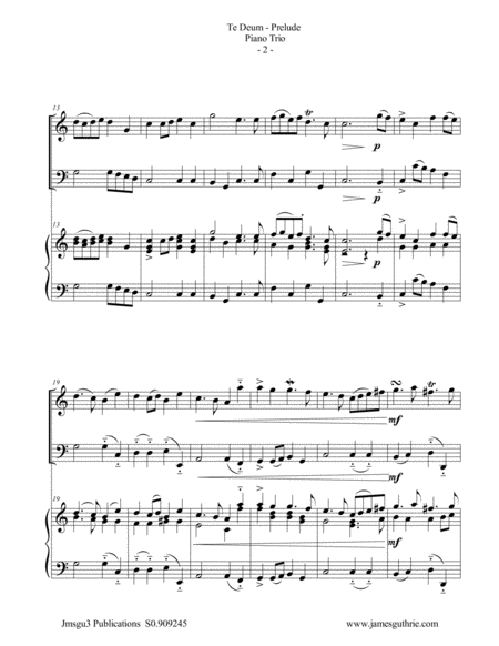 Charpentier: Te Deum Prelude for Piano Trio image number null
