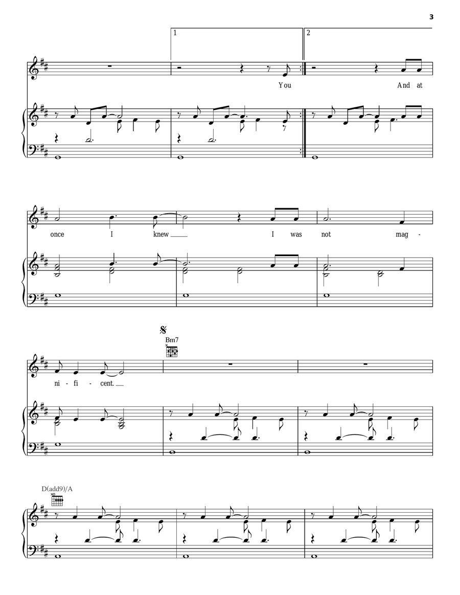 Holocene Holocene Piano, Vocal, Guitar scores gallery preview page 3