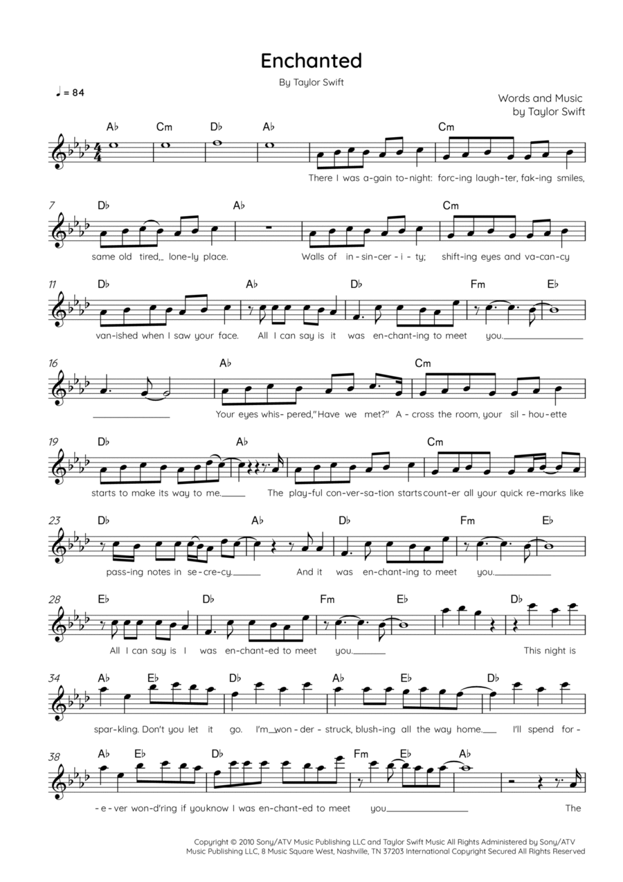 Enchanted Piano scores gallery preview page 1