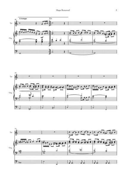 Hope Renewed (Version for Trumpet and Organ)