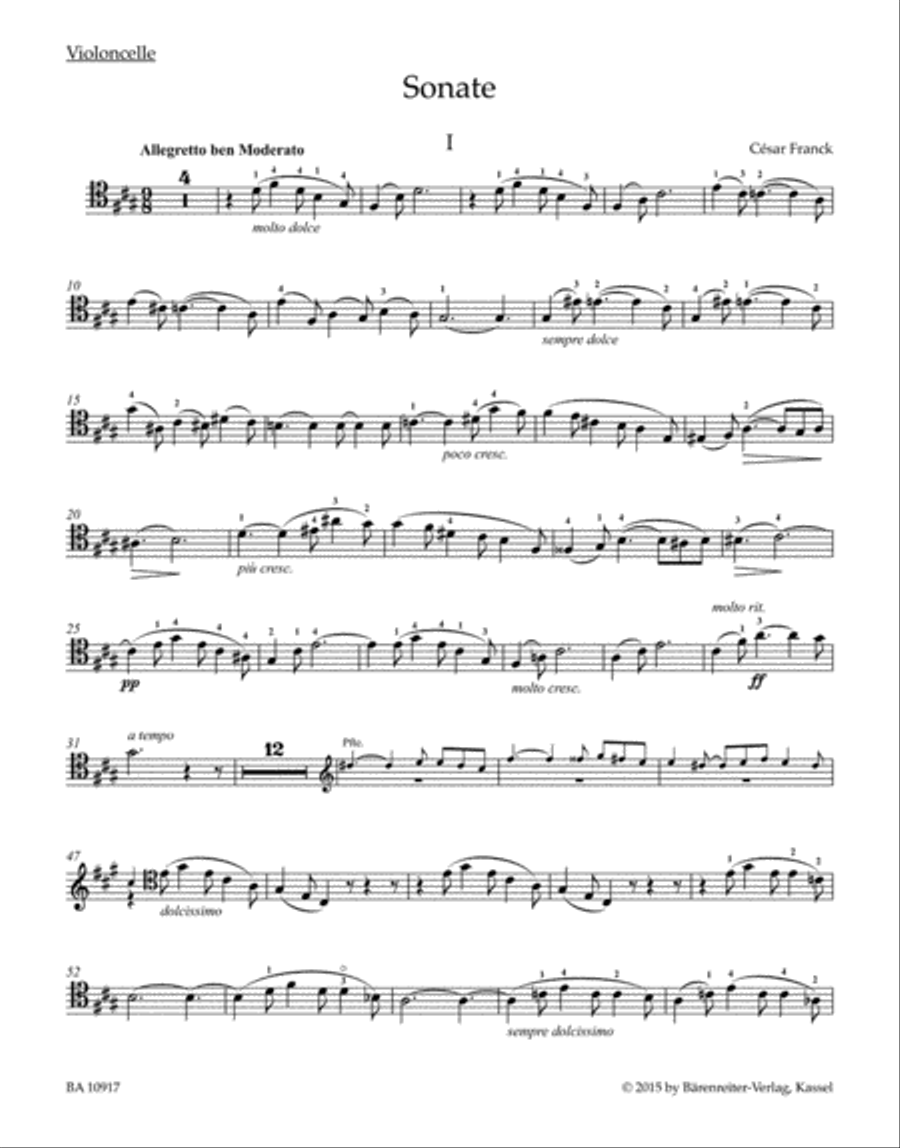 Sonata (Version for Piano and Violoncello) / Mélancolie for Violoncello and Piano Piano Accompaniment scores gallery preview page 3