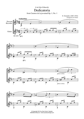 Dedicatoria for for descant recorder and guitar