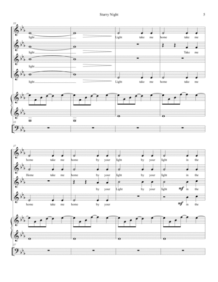 Starry Night - SSAA - 4-Part - Vocal Group - Piano - Cello