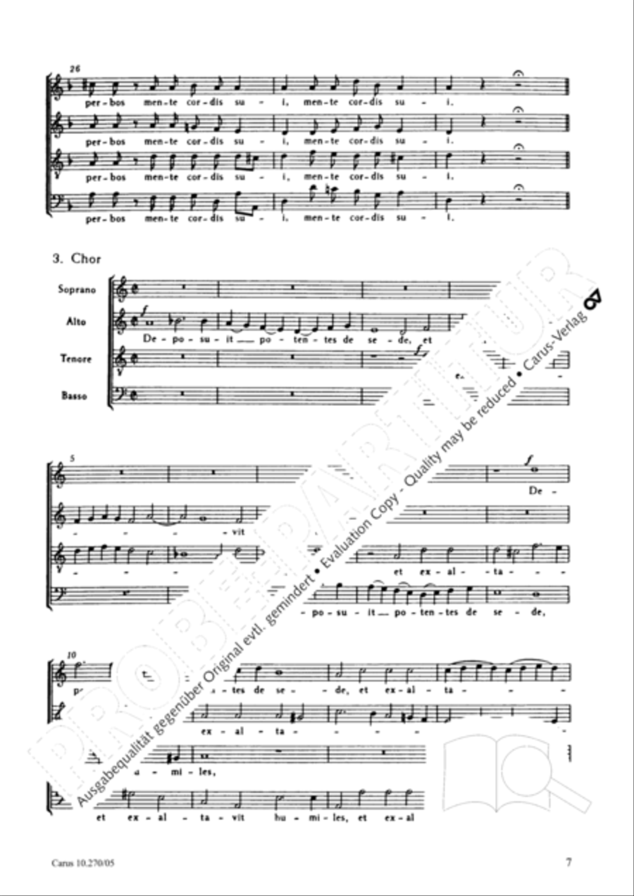 Magnificat in B flat major 4-Part scores gallery preview page 8
