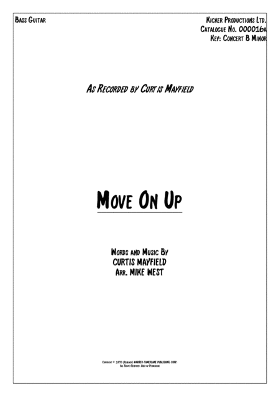 Move On Up Bass Guitar scores gallery preview page 1