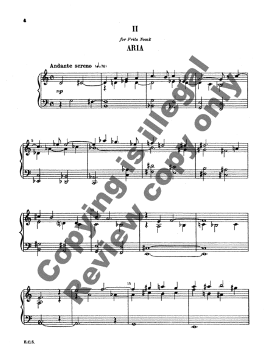 Four Short Pieces for Manuals Organ scores gallery preview page 4