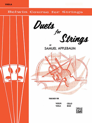 Book cover for Duets for Strings, Book 1
