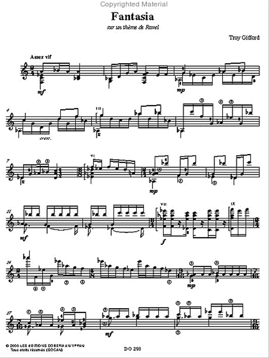 Fantasia Fantasia Classical Guitar scores gallery preview page 2