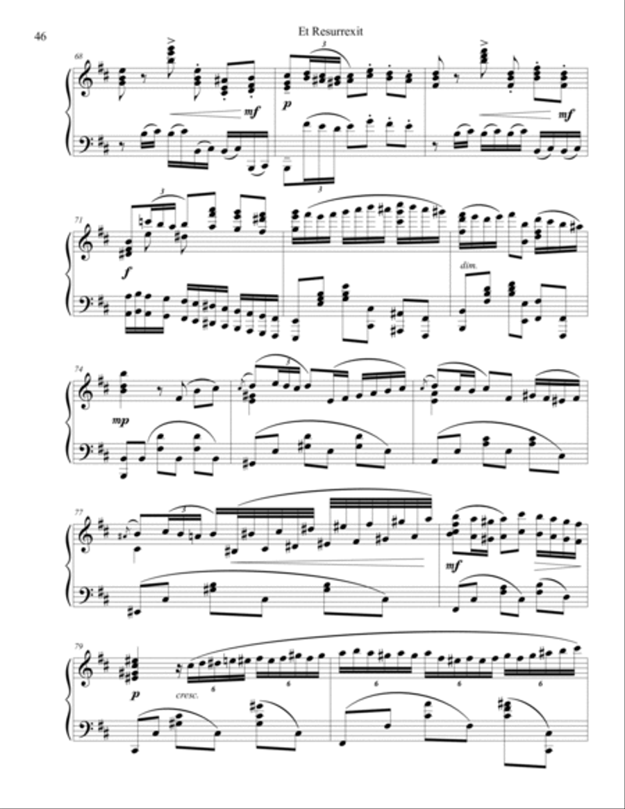 Et Resurrectix - Piano Transcription - Bach/Usman Piano Solo scores gallery preview page 6