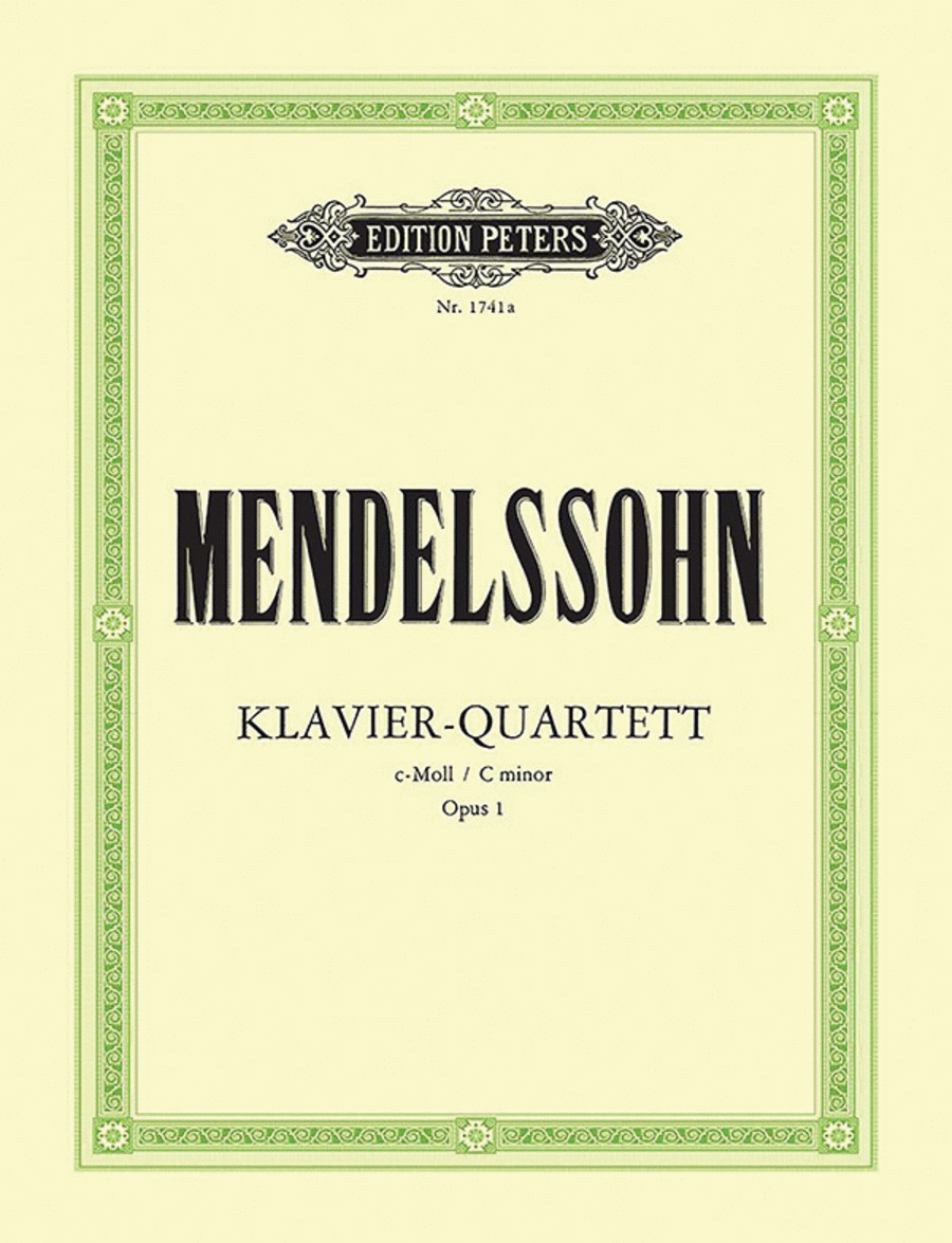 Piano Quartet No. 1 in C minor Op. 1 (Set of Parts) Piano Quartet scores gallery preview page 1