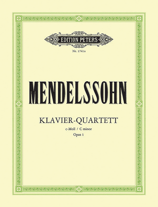 Book cover for Piano Quartet No. 1 in C minor Op. 1 (Set of Parts)
