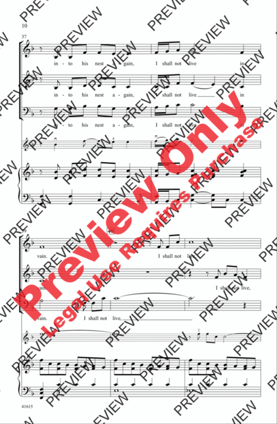 I Shall Not Live in Vain 3-Part scores gallery preview page 10
