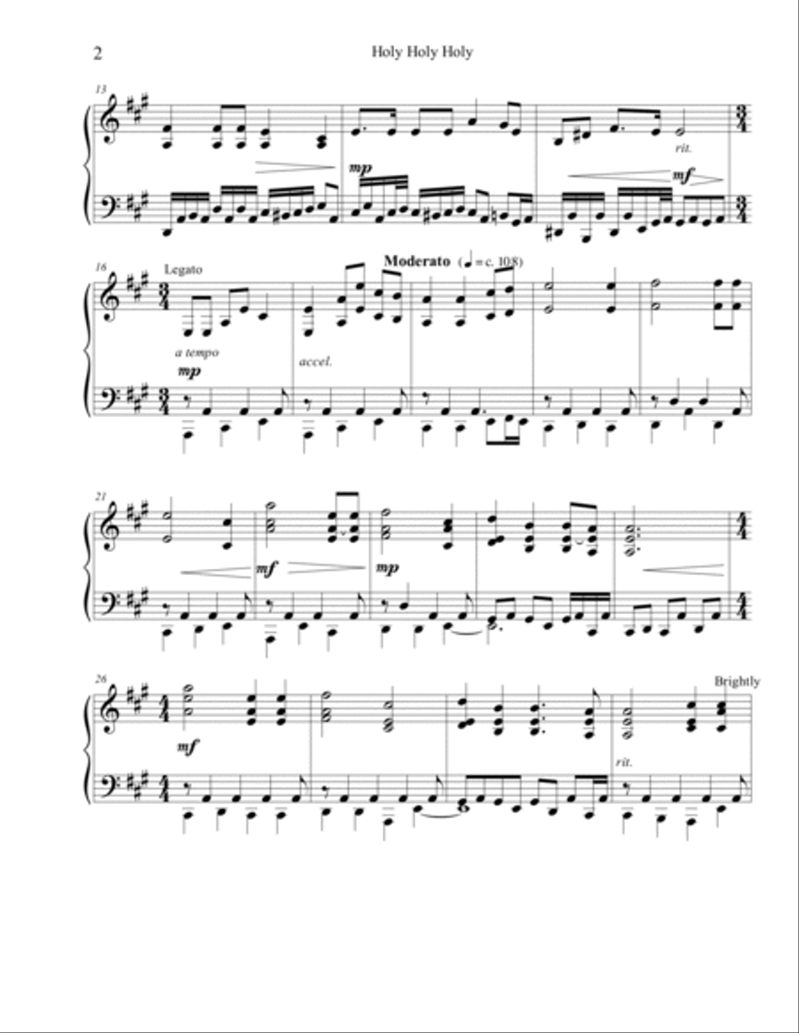 Holy, Holy, Holy II Holy, Holy, Holy II Piano Solo scores gallery preview page 2