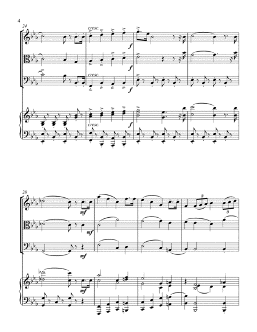 Behold the Lord High Executioner - piano quartet Piano Quartet scores gallery preview page 4