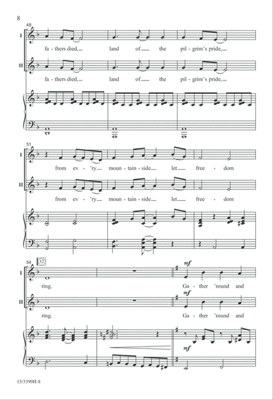 Singing Freedom's Song 2-Part scores gallery preview page 8