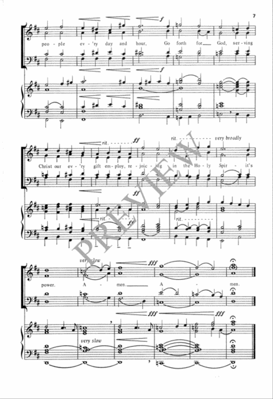 Go Forth for God 4-Part scores gallery preview page 8