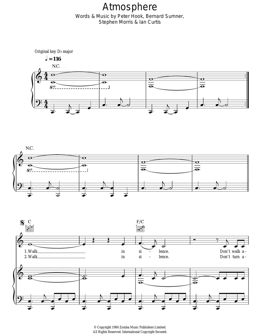 Atmosphere Guitar scores gallery preview page 1