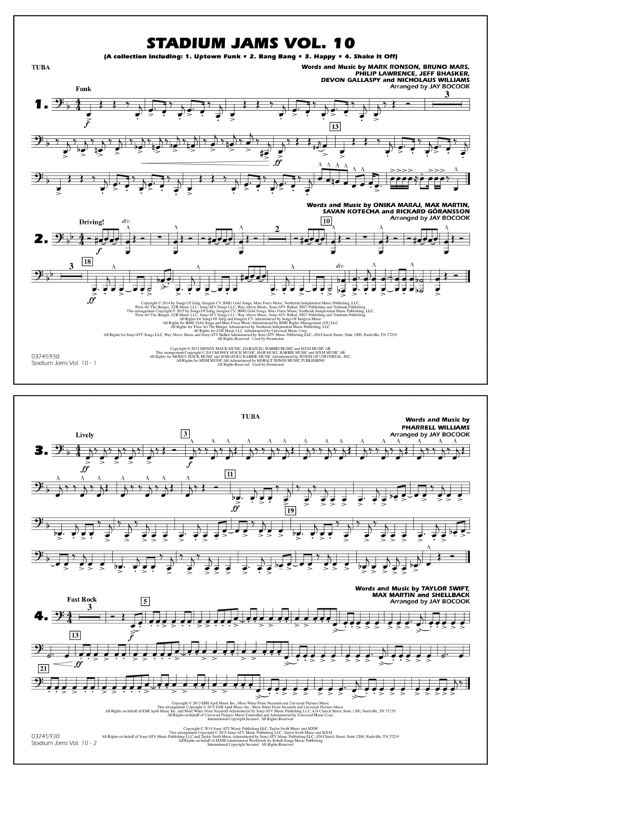 Stadium Jams Vol. 10 - Tuba Tuba scores gallery preview page 1