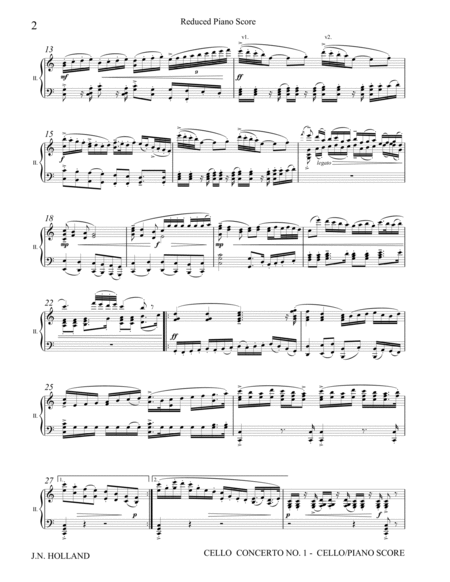 Cello Concerto No. 1, Cello Solo and Piano Reduced Score with Individual Solo Parts image number null