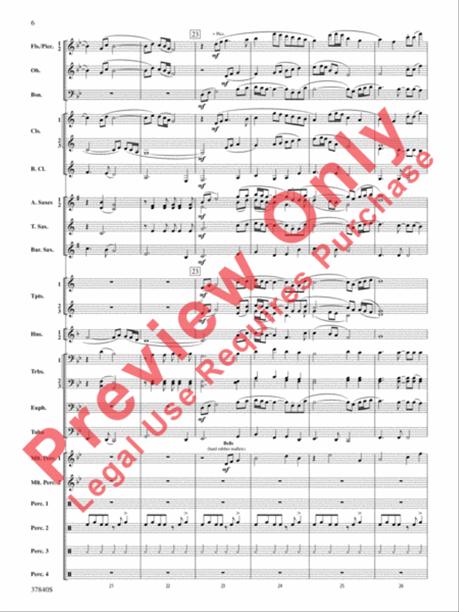 African Dreams African Dreams Concert Band scores gallery preview page 7