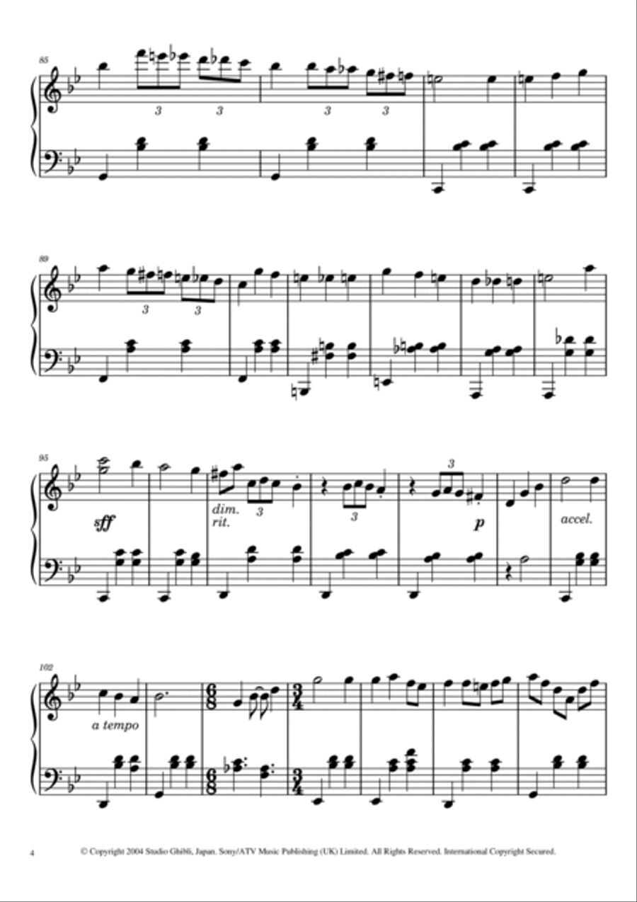 Merry-go-round Of Life Easy Piano scores gallery preview page 4