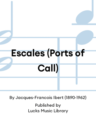Book cover for Escales (Ports of Call)