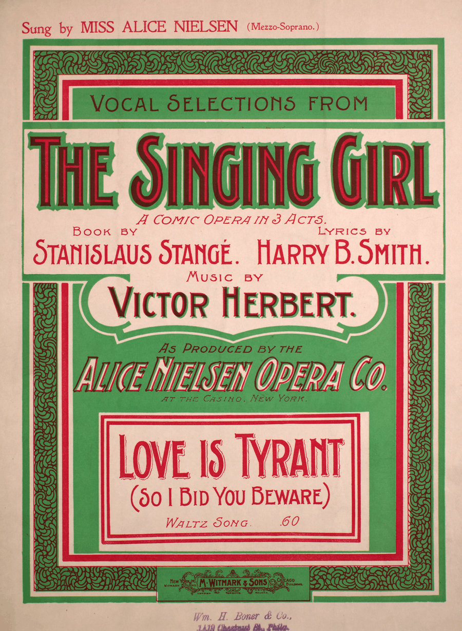 Love is Tyrant (So I Bid You Beware) by Victor Herbert Voice - Digital Sheet Music
