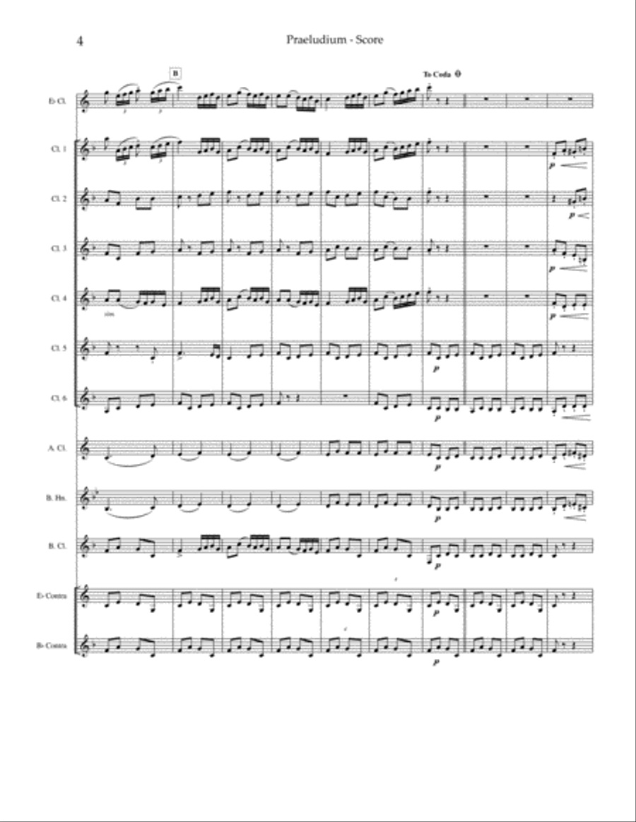 Praeludium Clarinet Choir scores gallery preview page 5
