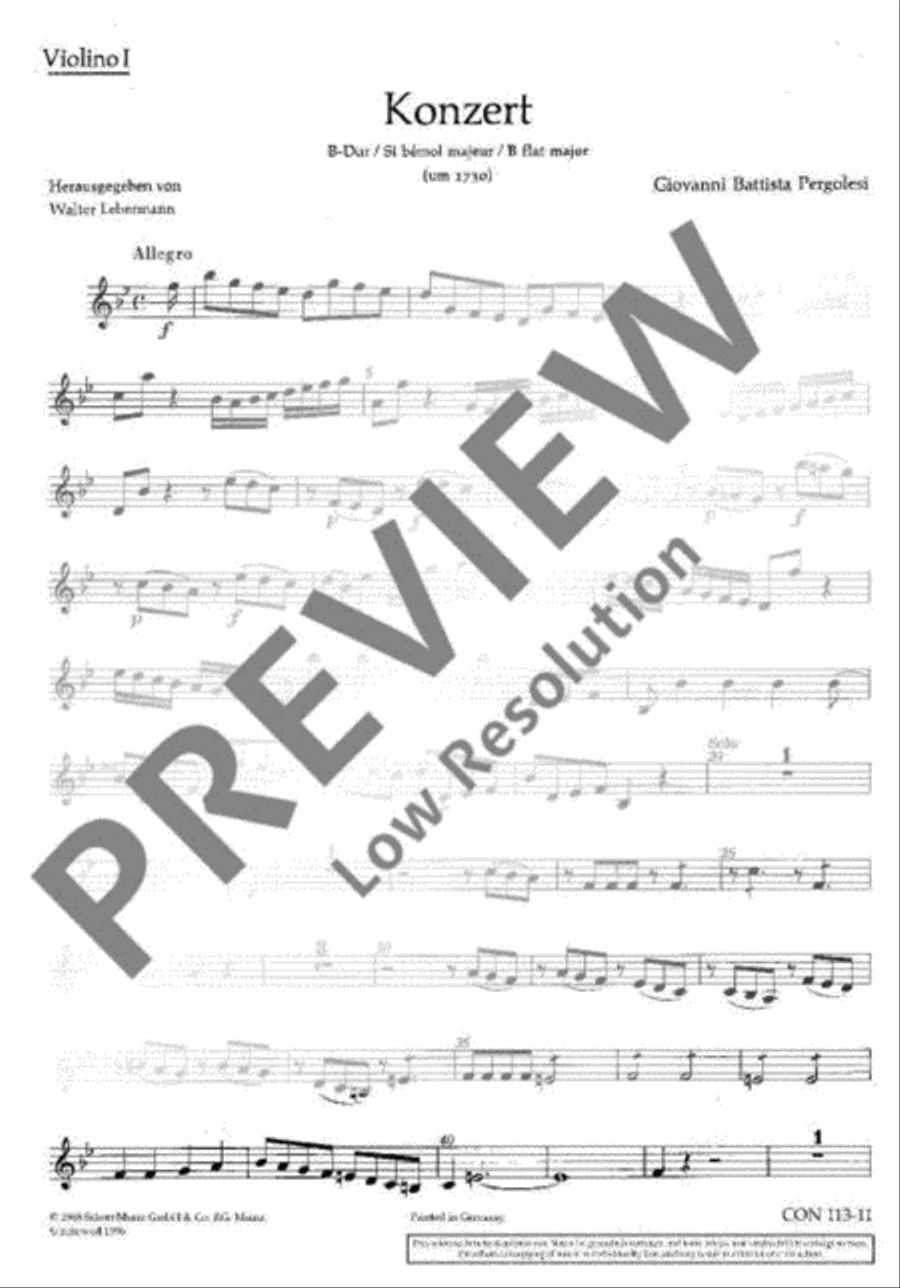Concerto in Bb Major Violin scores gallery preview page 2